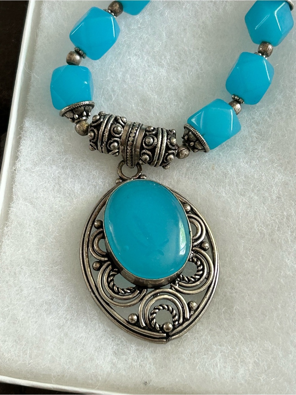 4/$100 Turquoise Stone Pendant Necklace - Women Jewelry